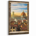 Florence Canvas Print - Tuscany Artwork Through Stone Arch Window