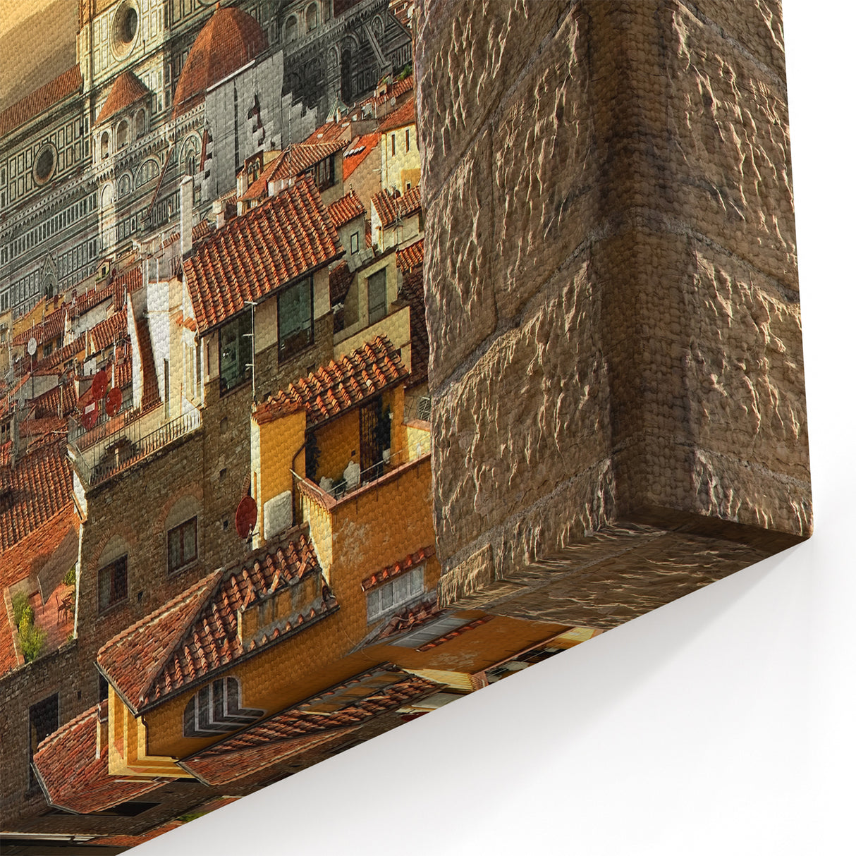 Florence Canvas Print - Tuscany Artwork Through Stone Arch Window