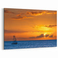 Maui Photography - Serene Boat and Sunset Over Hawaiian Ocean