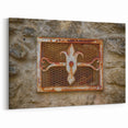 Masonry Wall Art - Rustic Metal and Stone Architectural Decor Print