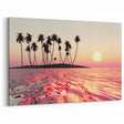 Tropical Maui Wall Art - Serene Island Sunset and Palm Trees Decor