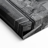 Masonry Wall Art - Historic Alleyway in Black and White Canvas Print