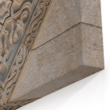 Masonry Wall Art - Ornate Stone Relief with Geometric Design Print