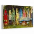 Hawaii Art Prints - Maui Surfboard Fence in Vibrant Tropical Colors