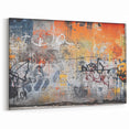 Masonry Wall Art - Urban Graffiti on Stone Wall Canvas Print