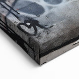 Masonry Wall Art - Urban Graffiti on Stone Wall Canvas Print