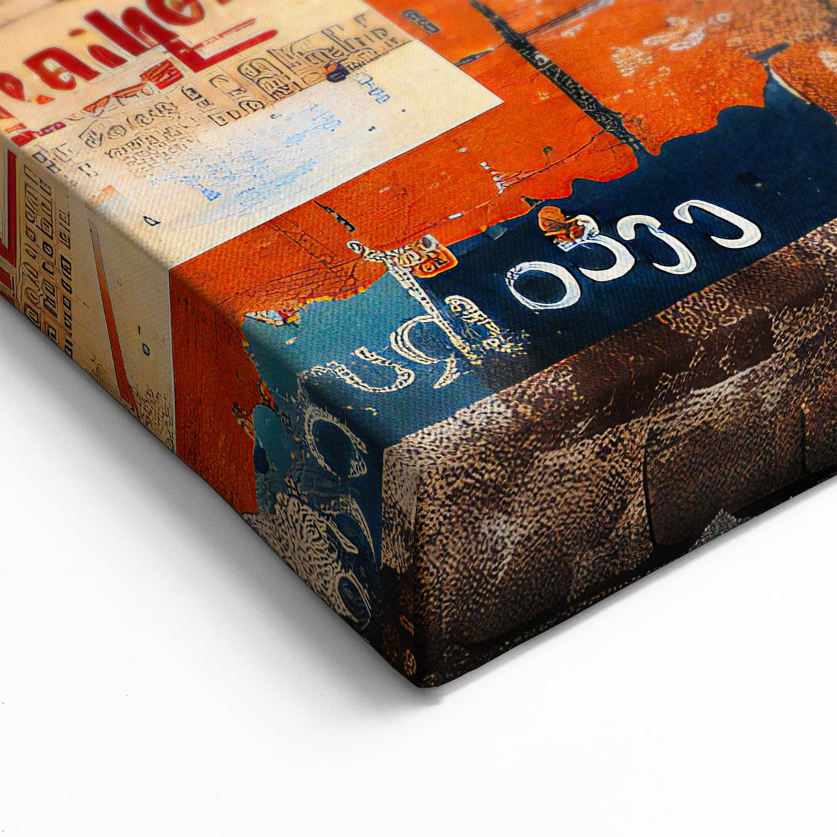 Masonry Wall Art - Vibrant Urban Graffiti on Brick Wall Canvas Print