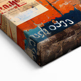 Masonry Wall Art - Vibrant Urban Graffiti on Brick Wall Canvas Print