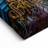 Masonry Wall Art - Colorful Urban Graffiti Alleyway Canvas Print