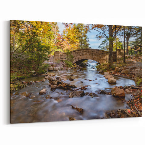 Maine Scenery Wall Art - Acadia National Park Bridge and Stream Poster