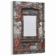Masonry Wall Art - Weathered Brick Wall with Blank Poster Canvas Print
