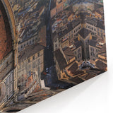 Florence Canvas Print - Duomo Aerial View Tuscany Italian Landscape Art