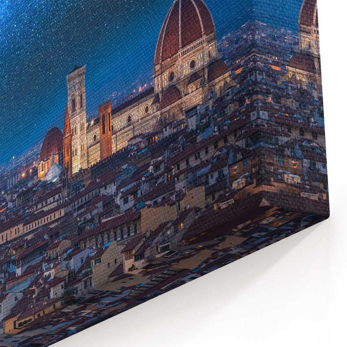 Florence Canvas Print - Starry Night Over Tuscany Italian Landscape Art