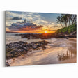 Maui Wall Art – Stunning Hawaiian Sunset Beach Photography Print