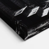 Masonry Wall Art - Rainy Black and White Urban Alleyway Canvas Print