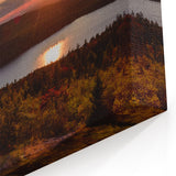 Stunning Acadia Landscape Photography - Sunset Over Maine Lake Print