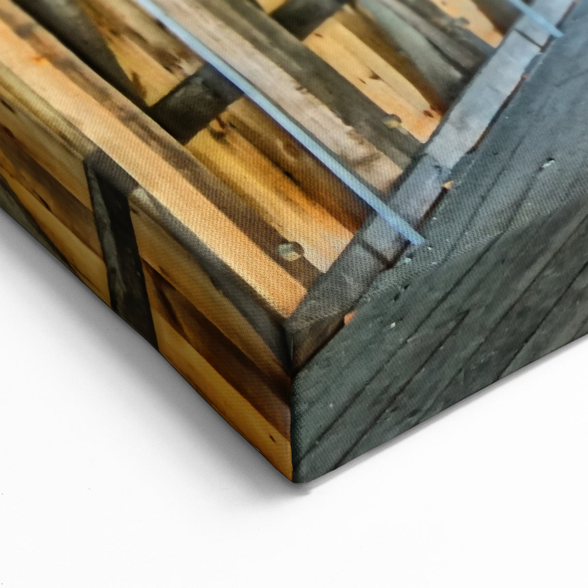 Vermont Covered Bridge Interior Art - Rustic Wooden Architecture Print