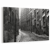 Classic Masonry Wall Art - Black and White Urban Street Canvas Print