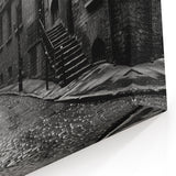 Classic Masonry Wall Art - Black and White Urban Street Canvas Print