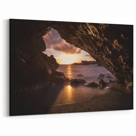 Maui Scenery Art – Hawaiian Sunset Cave View Limited Edition Print
