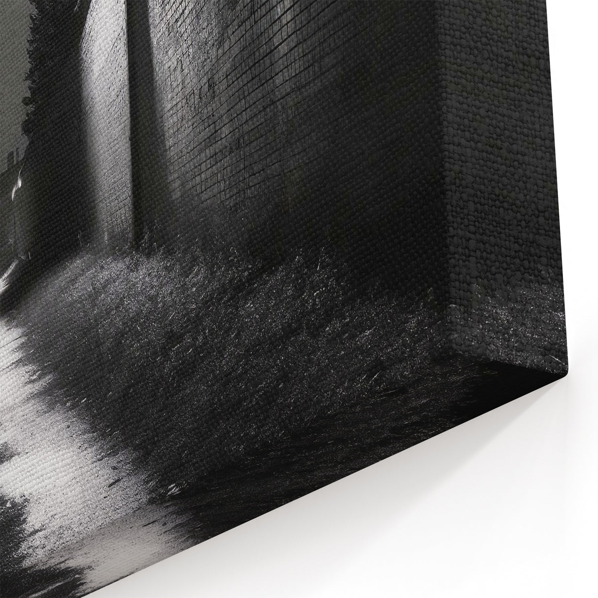 Architectural Masonry Wall Art - Moonlit Brick Alley Canvas Print Decor