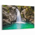 Vermont Waterfall Nature Art - Scenic Rocky Waterfall Canvas Print