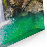 Vermont Waterfall Nature Art - Scenic Rocky Waterfall Canvas Print