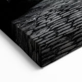 Rustic Masonry Wall Art - Black & White Gated Alley Canvas Print Decor