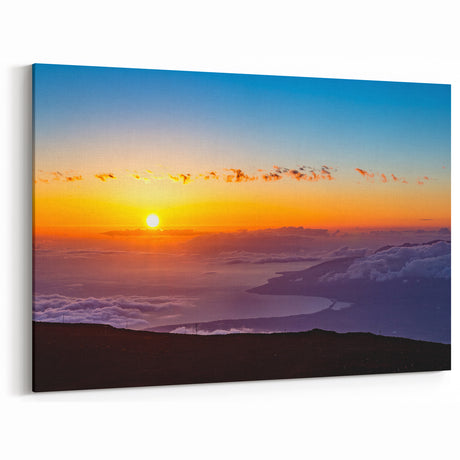 Maui Sunset Prints – Stunning Hawaiian Island View Above the Clouds