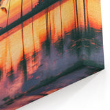 Hawaiian Sunset Prints – Tropical Palm Trees Reflection Photography Art