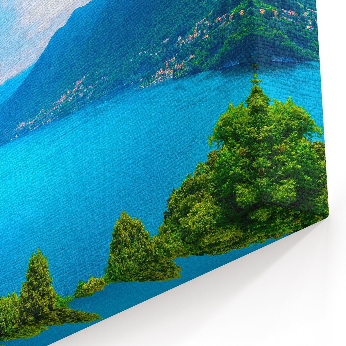 Lake Como Canvas Prints - Scenic Italian Lake with Bright Blue Waters