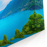 Lake Como Canvas Prints - Scenic Italian Lake with Bright Blue Waters