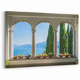 Lake Como Framed Art - Elegant Archway View of Italian Lake