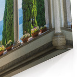 Lake Como Framed Art - Elegant Archway View of Italian Lake