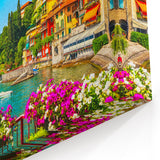 Lake Como Wall Art - Colorful Italian Village by the Lake Prints
