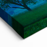 Vermont Sunset Landscape Art - Silhouetted Tree and Mountain Canvas Print