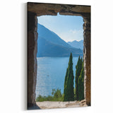 Lake Como Photography - Framed Italian Lake View Through Stone Arch