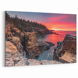Acadia National Park Wall Art - Fiery Coastal Sunset in Maine