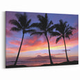 Hawaiian Nature Art – Maui Palm Tree Sunset Silhouette Wall Print