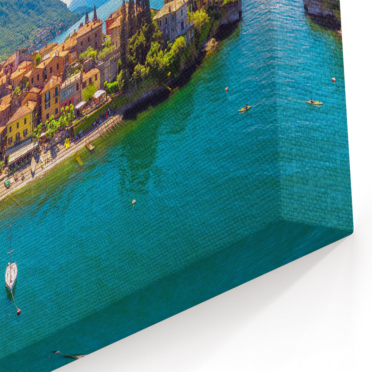 Lake Como Canvas Prints - Colorful Italian Village by the Lake