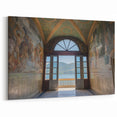 Lake Como Framed Art - Elegant Italian Frescoes with Lake View