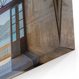 Lake Como Framed Art - Elegant Italian Frescoes with Lake View