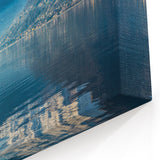 Lake Como Photography - Serene Sailboat on Italian Lake with Mountains