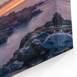 Coastal Maine Wall Art - Sunset Over Rocky Shores in Acadia National Park