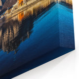 Lake Como Canvas Prints - Reflective Mountain View and Italian Village