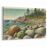 Acadia National Park Posters - Rocky Coastal Shoreline Art Print in Maine