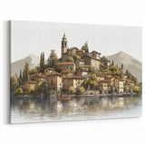 Lake Como Art for Home - Charming Italian Village Illustration Prints
