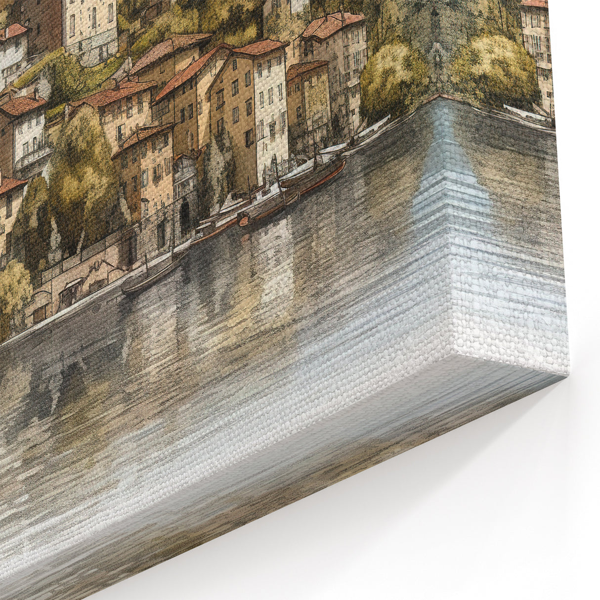 Lake Como Art for Home - Charming Italian Village Illustration Prints