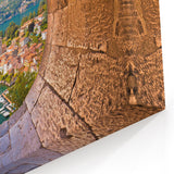 Lake Como Photography - Scenic Village View Framed by Stone Arch