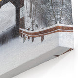 Vermont Snowy Covered Bridge Art - Winter Landscape Canvas Print